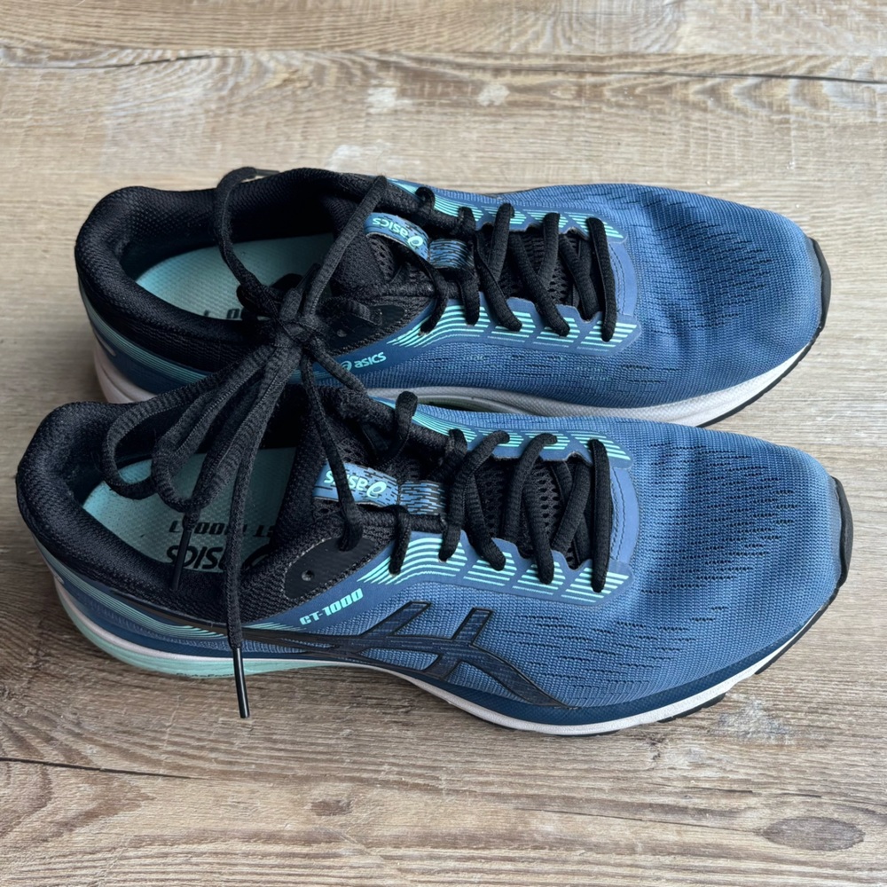 Asics Blue and Black Women's Sneakers